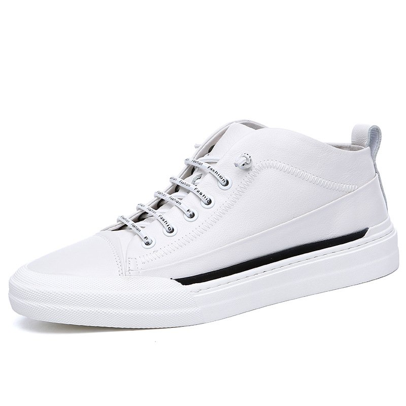 Leather men's board shoes, trendy white shoes, four seasons casual shoes, new men's shoes, the same style trendy shoes