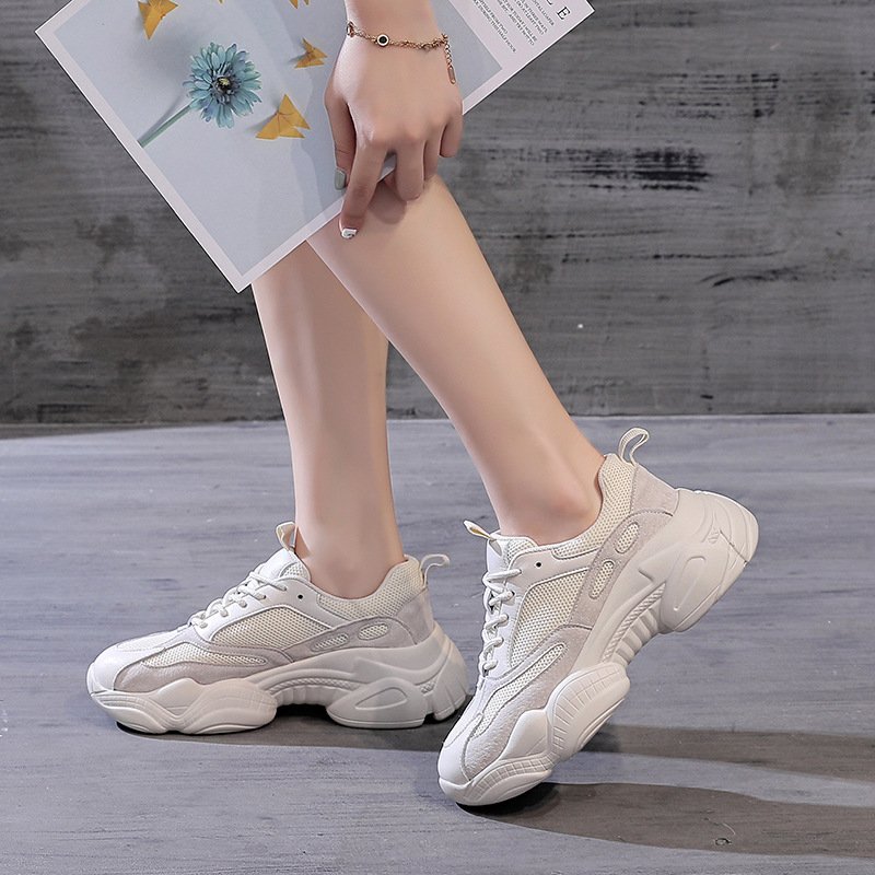 Fashion women's 2021 spring new thick-soled breathable smart smoked sports casual shoes women's trend