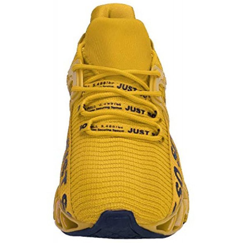 UMYOGO Mens Athletic Walking Blade Running Tennis Shoes Fashion Sneakers Yellow