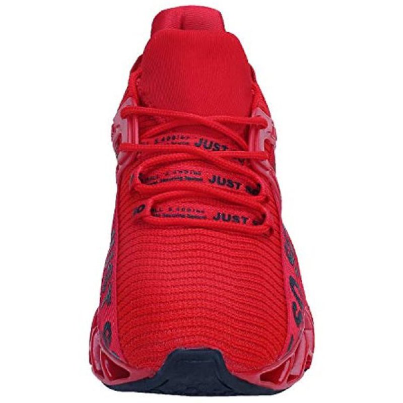 UMYOGO Women's Running Shoes Non Slip Athletic Tennis Walking Blade Type Sneakers Red&black