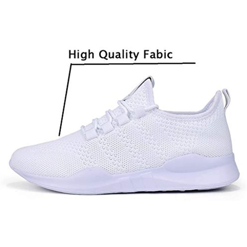 Damyuan Women's Walking Shoes Tennis Sneakers Casual Lace Up Lightweight Running Shoes White