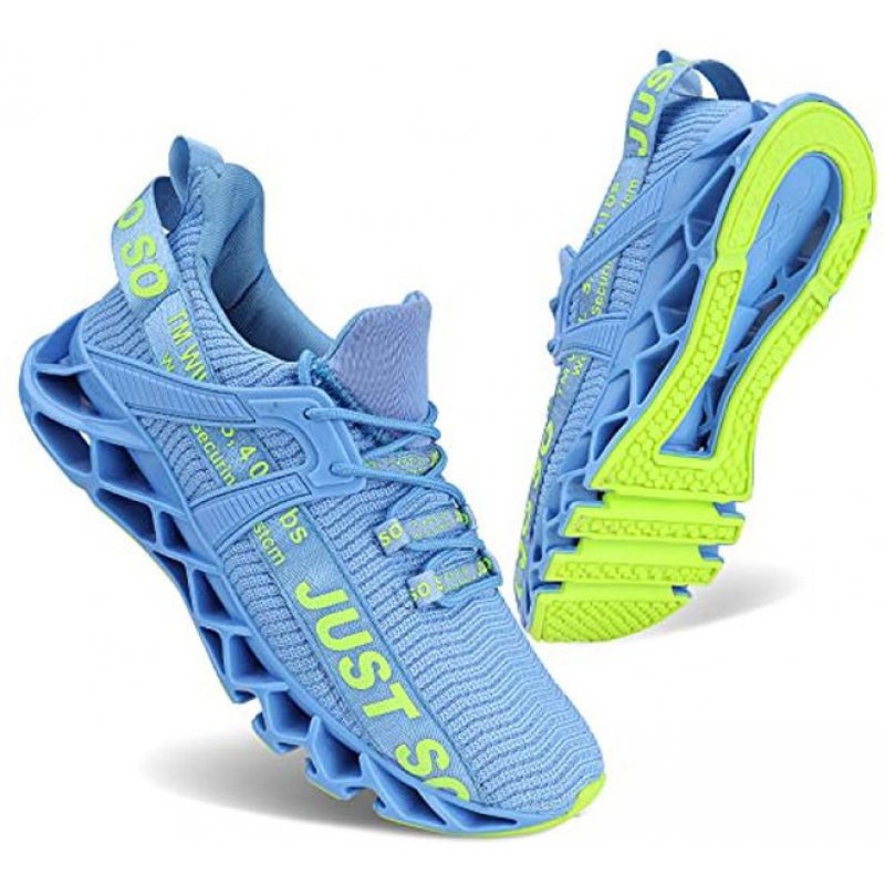 UMYOGO Women's Running Shoes Non Slip Athletic Tennis Walking Blade Type Sneakers Light Blue