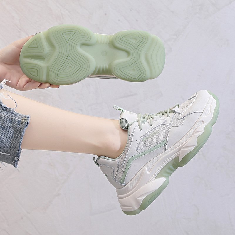 2021 autumn new female ind tide sponge cake thick bottom increased breathable tide female sports casual shoes