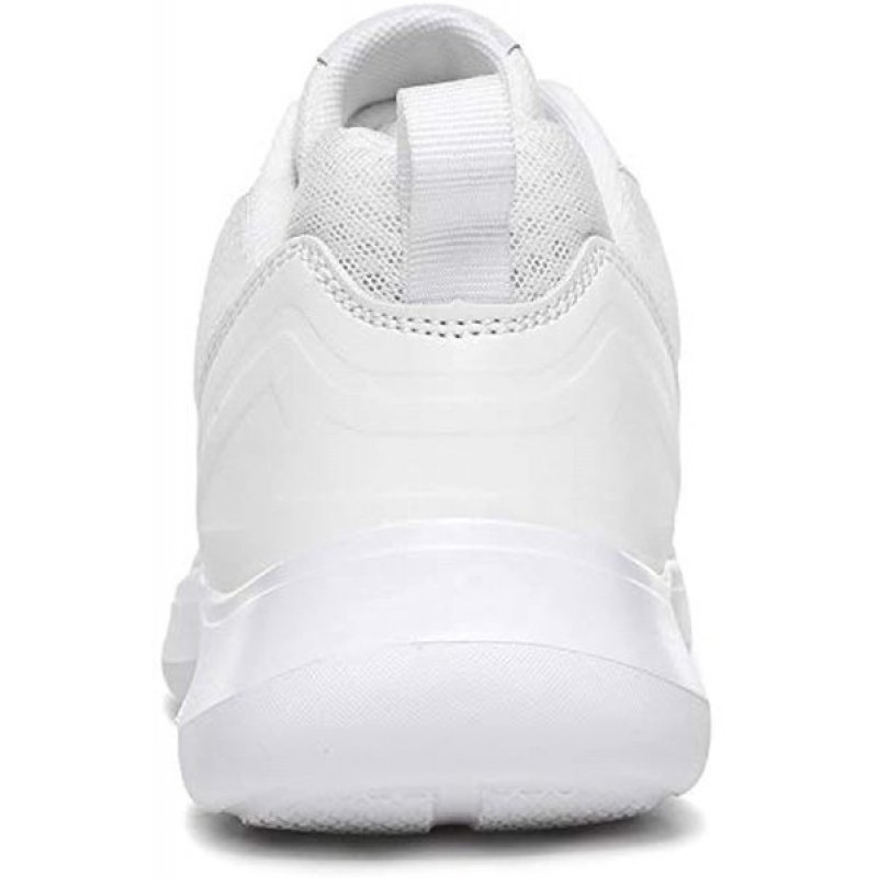 GESIMEI Men's Breathable Mesh Tennis Shoes Comfortable Gym Sneakers Lightweight Athletic Running Shoes White