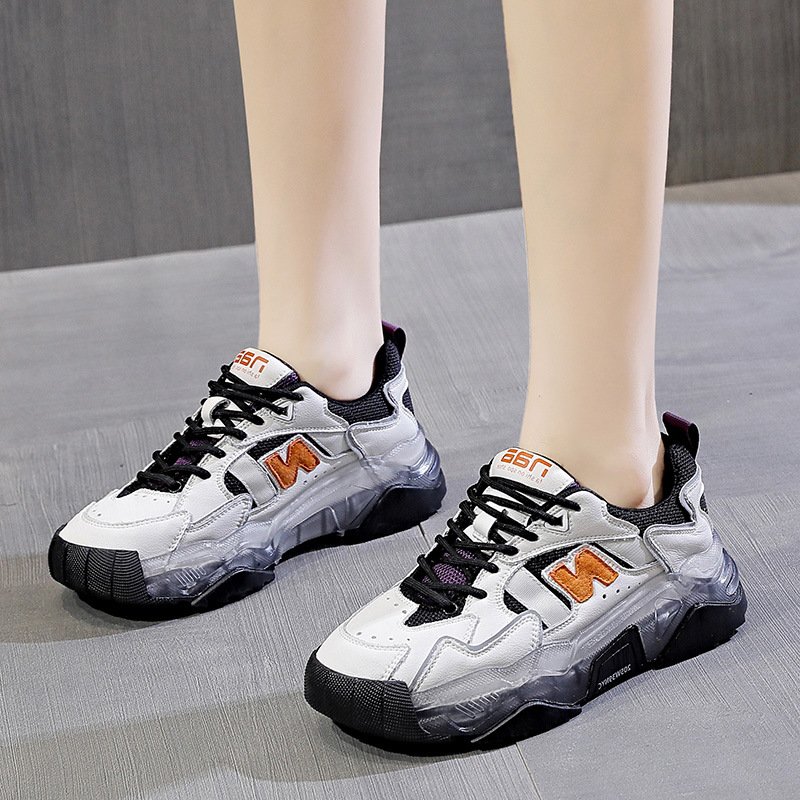 Children's autumn 2021 new thick-soled women's shoes breathable casual sports platform shoes trendy shoes plus velvet