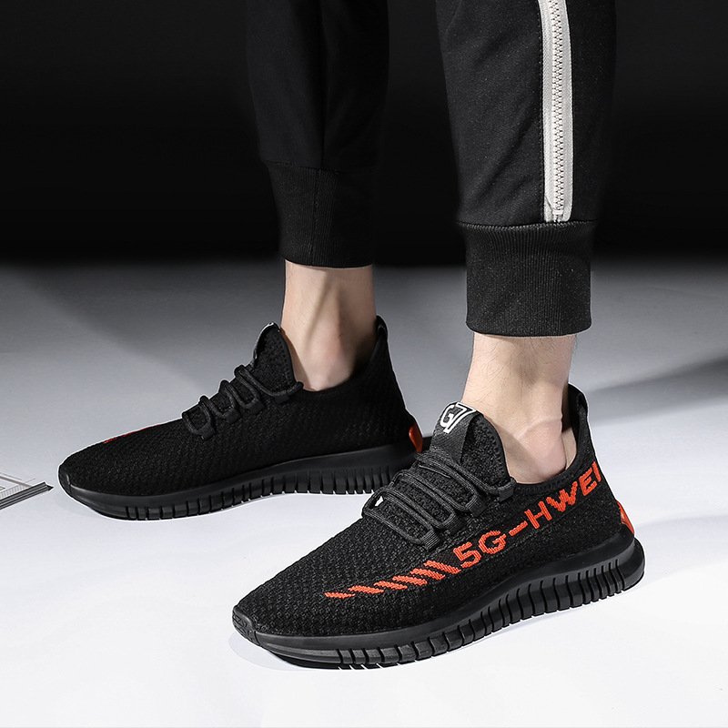 Spring and summer sports shoes 2021 trendy flying woven men's shoes fashion sports casual shoes coconut shoes men's