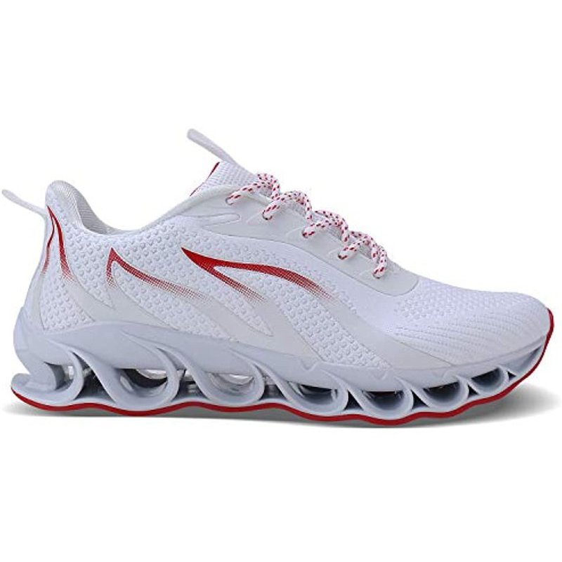 UMYOGO Mens Athletic Walking Blade Running Tennis Shoes Fashion Sneakers 2white