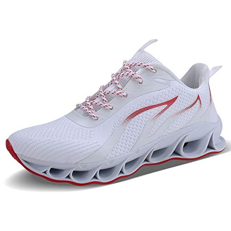 UMYOGO Mens Athletic Walking Blade Running Tennis Shoes Fashion Sneakers 2white