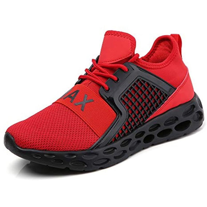 Ezkrwxn Men Sport Running Shoes Tennis Athletic Walking Sneakers G15 Black Red