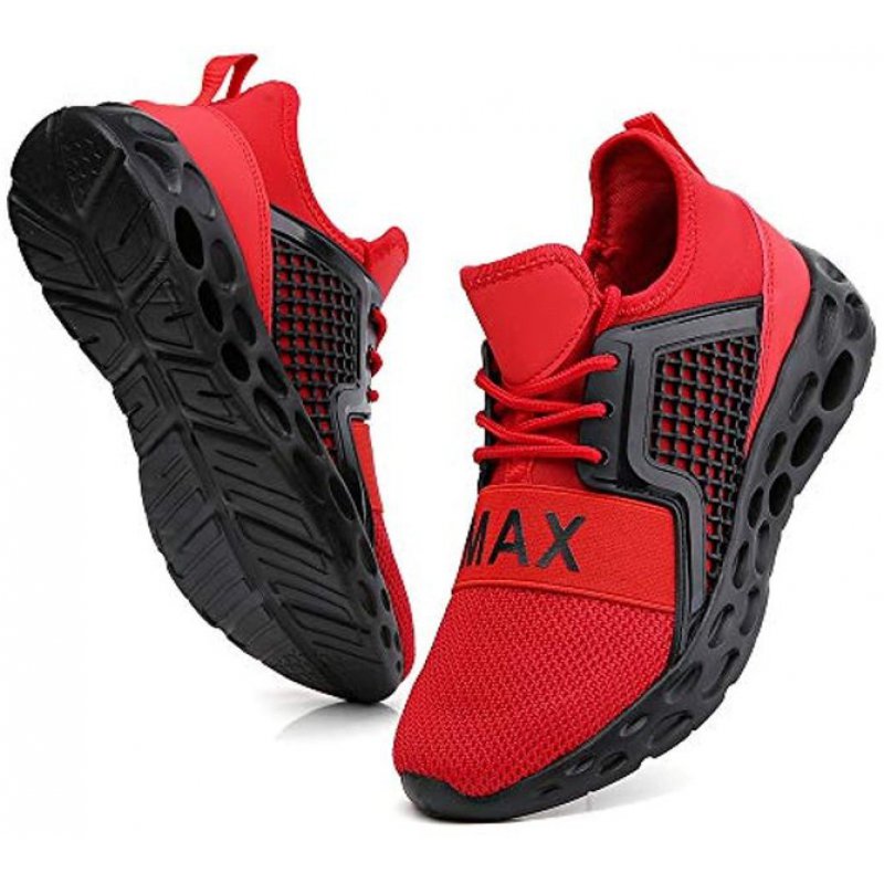 Ezkrwxn Men Sport Running Shoes Tennis Athletic Walking Sneakers G15 Black Red